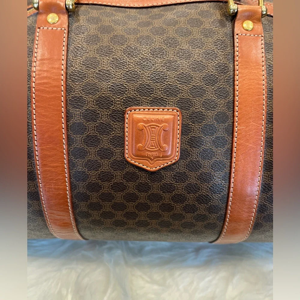 🔥Vintage Céline Macadam Travel Duffle – Pristine, Authenticated, Collector’s Gem - Picture 8 of 14